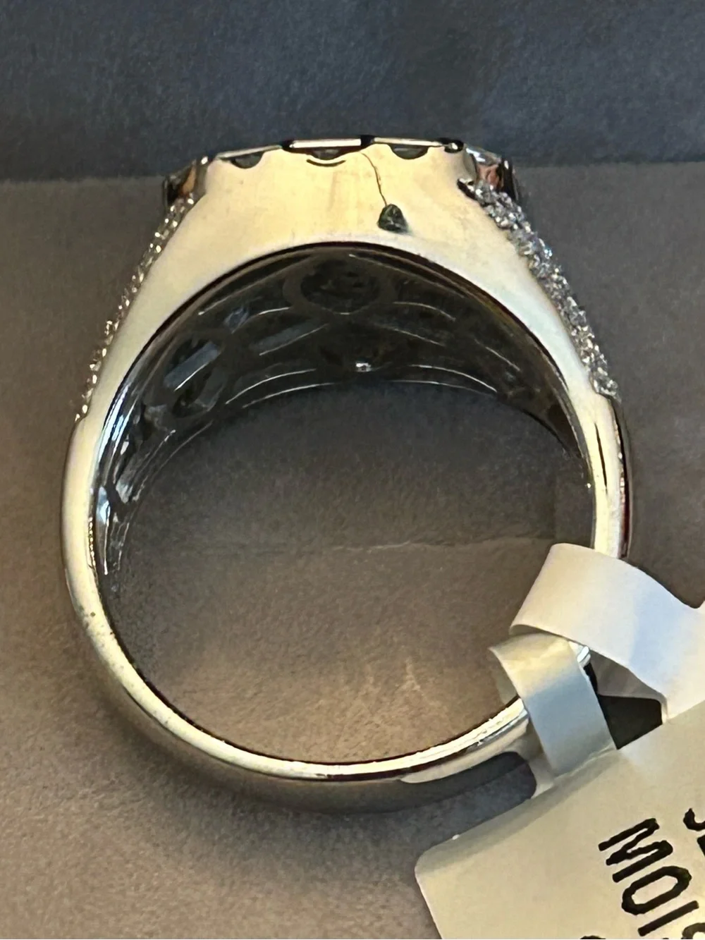 5.00CTW Moissanite Iced Out Men’s Ring 11.55Grams 925 Sterling Silver Size 12